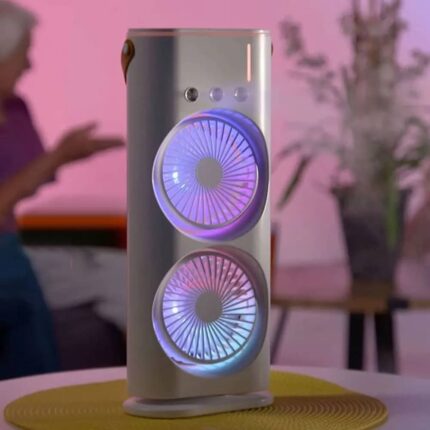 ডাবল-হেডেড এয়ার কুলার মিস্ট ফ্যান নাইট লাইট