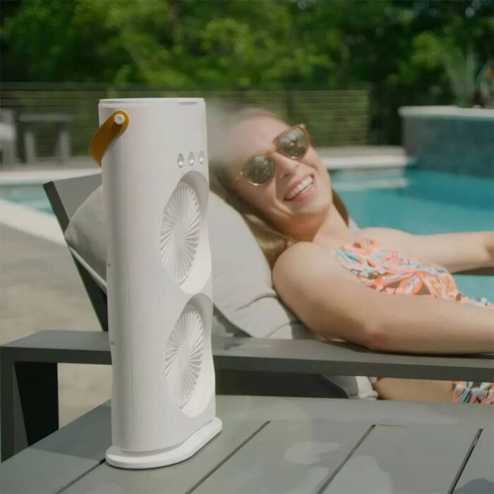 ডাবল-হেডেড এয়ার কুলার মিস্ট ফ্যান আউটডোর ব্যবহার