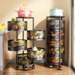 Stainless Steel 5 Layers Kitchen Rotating Shelf