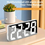 LED Mirror Digital Alarm Clock Table Clock Desktop Clock