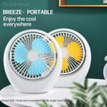 Quiet Cool Mini Portable Desk Fan USB Rechargeable