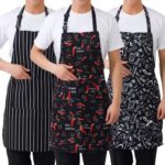 1pc Adjustable Adult Apron Striped Restaurant Chef Apron