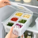 6-Grid Refrigerator Organizer Storage Box-KD095