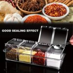 4 Grids Kitchen Transparent Seasoning Box