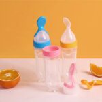 Squeezing Feeding Bottle Silicone Newborn Baby Training-BC024