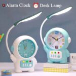 Cartoon Desk Lamp with Alarm Clock for Kids Reading Study