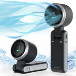 Mini Turbo Fan Portable Handheld Foldable Fan with 5 Speed Settings